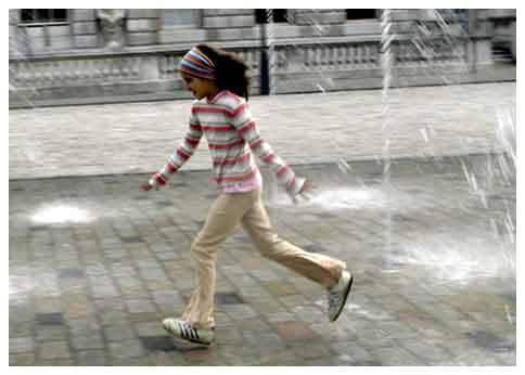 Running through Fountains
